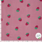 DOUBLE GAZE DE COTON FRAISES ROSE - My Little Coupon
