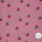 DOUBLE GAZE DE COTON FRAISES ROSE - My Little Coupon