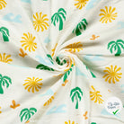 DOUBLE GAZE DE COTON PALMIER BLANC CASSÉ - My Little Coupon