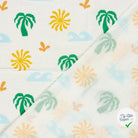 DOUBLE GAZE DE COTON PALMIER BLANC CASSÉ - My Little Coupon