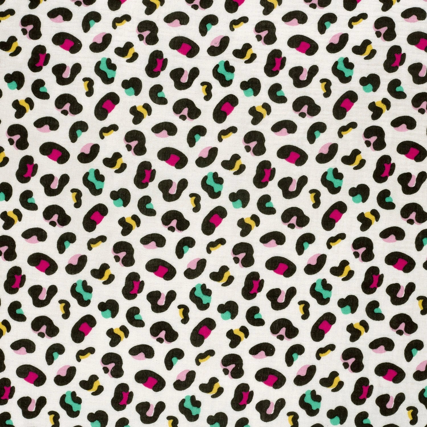 DOUBLE GAZE DE COTON PANTHÈRE BLANC CASSÉ - My Little Coupon
