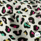 DOUBLE GAZE DE COTON PANTHÈRE BLANC CASSÉ - My Little Coupon