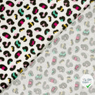 DOUBLE GAZE DE COTON PANTHÈRE BLANC CASSÉ - My Little Coupon