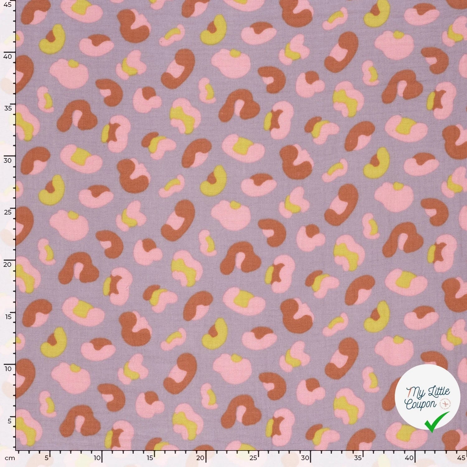 DOUBLE GAZE DE COTON PANTHÈRE LILAS - My Little Coupon