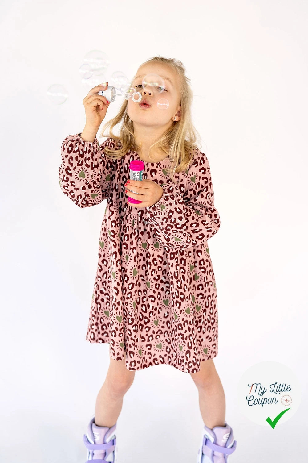 DOUBLE GAZE DE COTON PANTHÈRE ROSE CLAIR - My Little Coupon