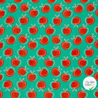 DOUBLE GAZE DE COTON POMMES MENTHE FONCÉE - My Little Coupon