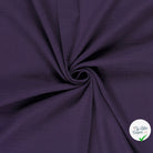 Double gaze de coton unie aubergine
