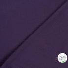 Double gaze de coton unie aubergine