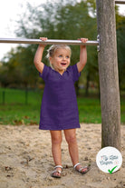 Double gaze de coton unie aubergine
