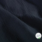 Double gaze de coton unie bleu marine