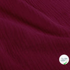 Double gaze de coton unie bordeaux
