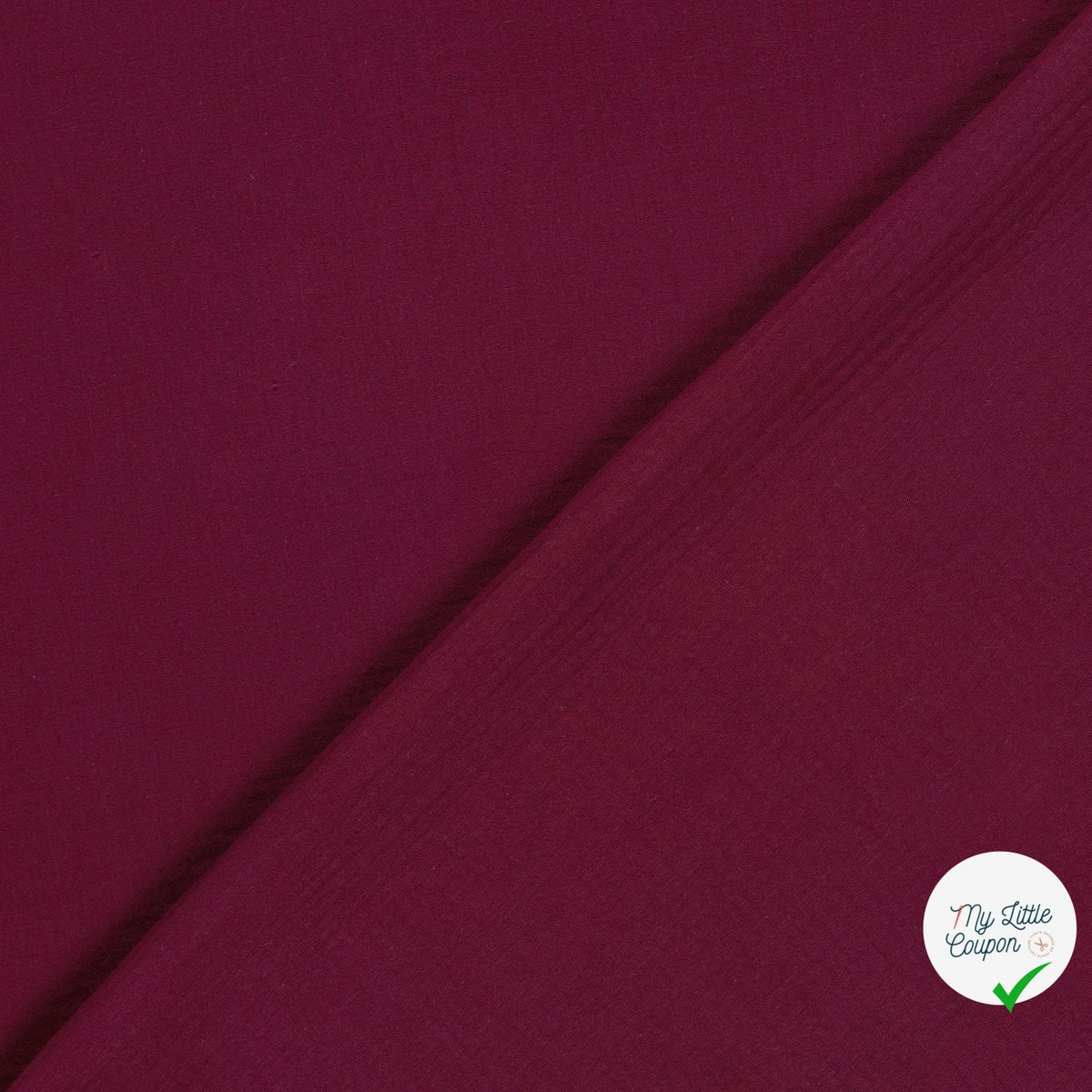 Double gaze de coton unie bordeaux