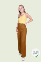 DOUBLE GAZE DE COTON UNIE CARAMEL - My Little Coupon