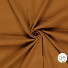 DOUBLE GAZE DE COTON UNIE CARAMEL - My Little Coupon