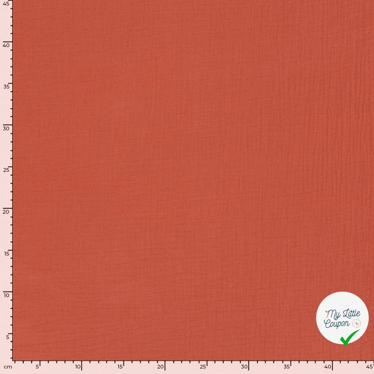 DOUBLE GAZE DE COTON UNIE CORAIL - My Little Coupon