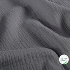 DOUBLE GAZE DE COTON UNIE GRIS - My Little Coupon