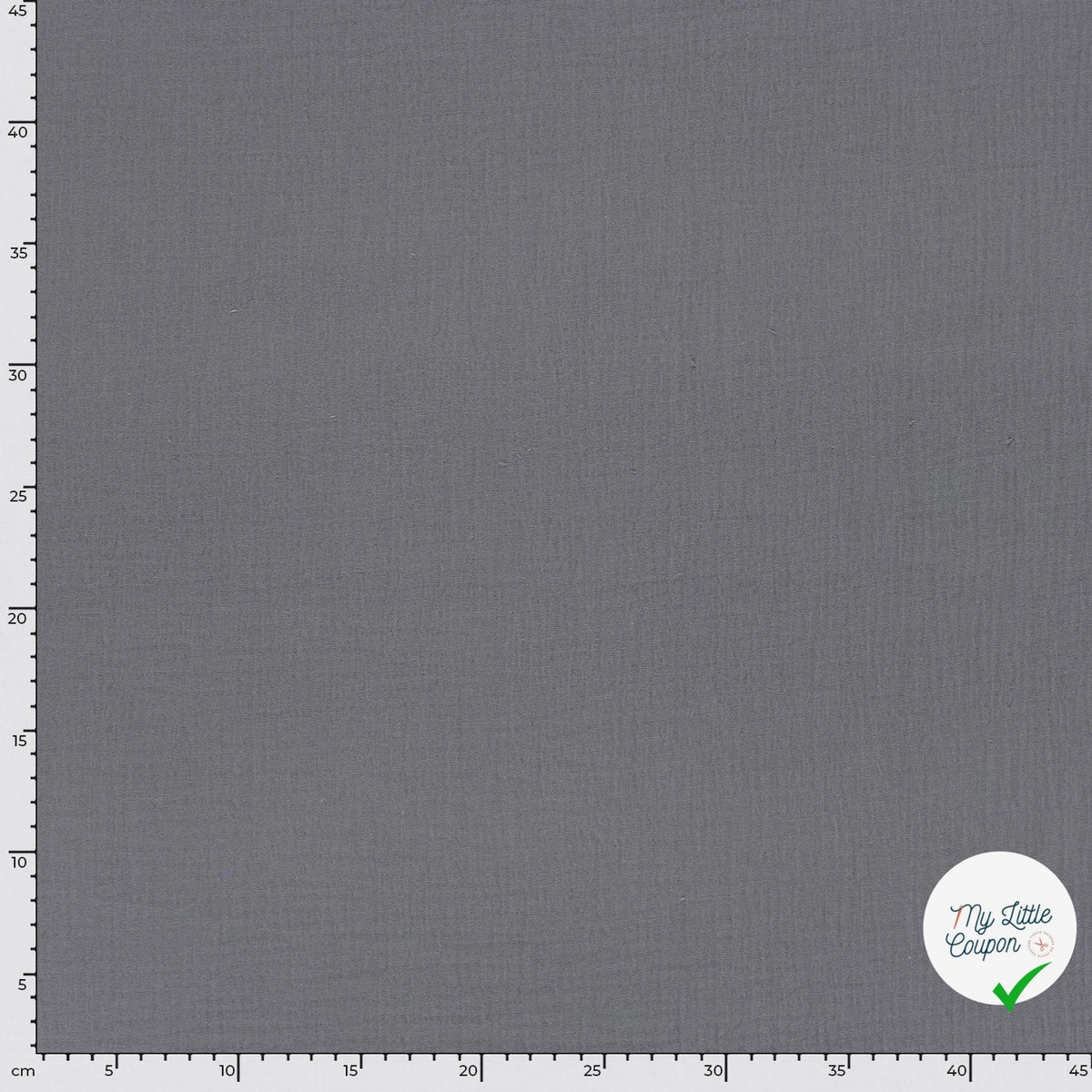DOUBLE GAZE DE COTON UNIE GRIS - My Little Coupon