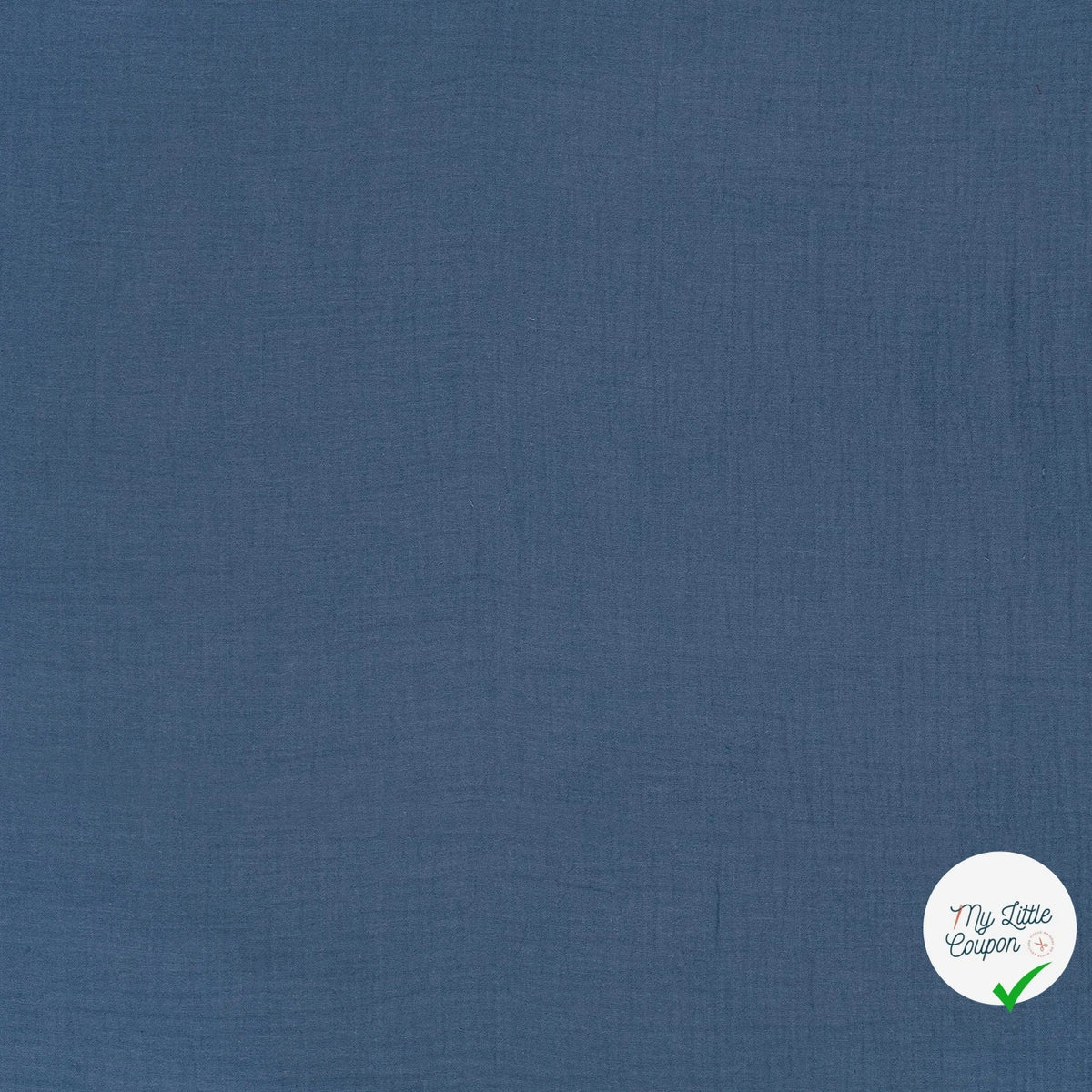 DOUBLE GAZE DE COTON UNIE INDIGO FONCÉ - My Little Coupon