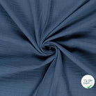 DOUBLE GAZE DE COTON UNIE INDIGO FONCÉ - My Little Coupon
