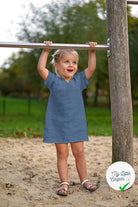 Double gaze de coton unie indigo