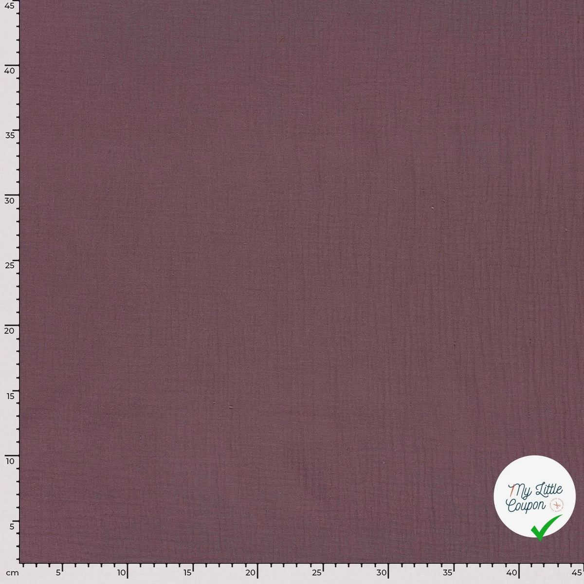 DOUBLE GAZE DE COTON UNIE MAUVE - My Little Coupon