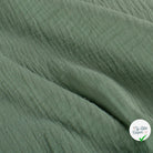 Double gaze de coton unie menthe foncée