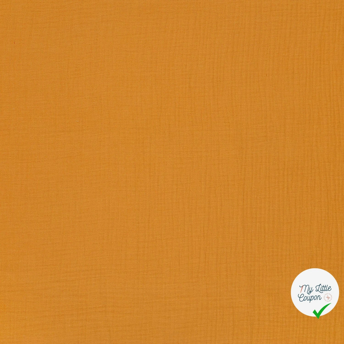 DOUBLE GAZE DE COTON UNIE OCRE - My Little Coupon