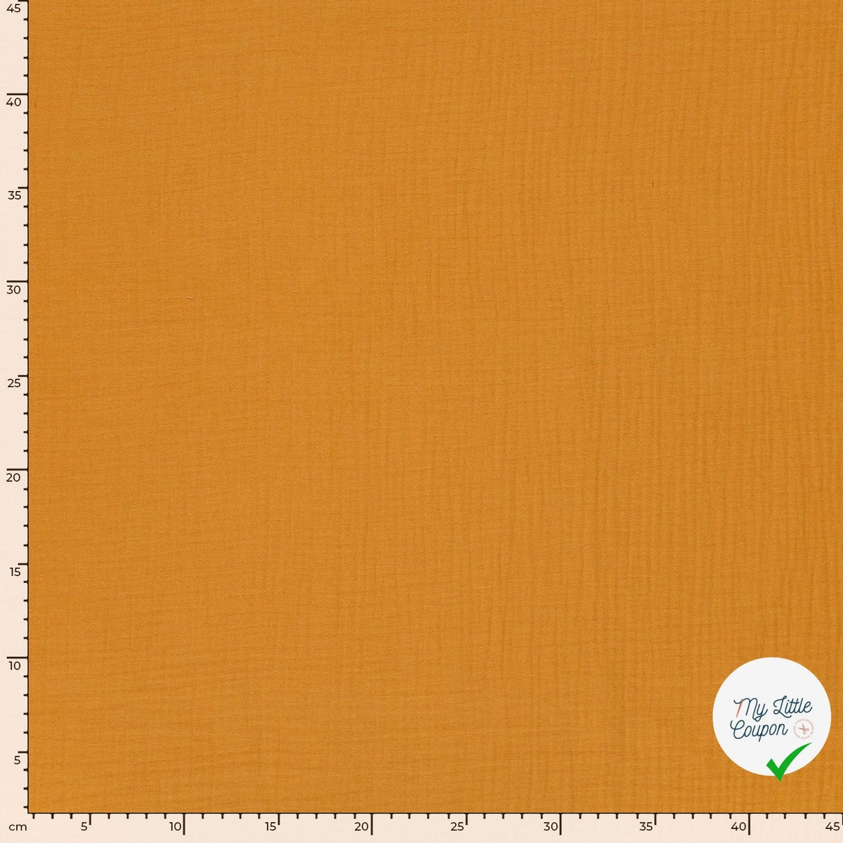 DOUBLE GAZE DE COTON UNIE OCRE - My Little Coupon