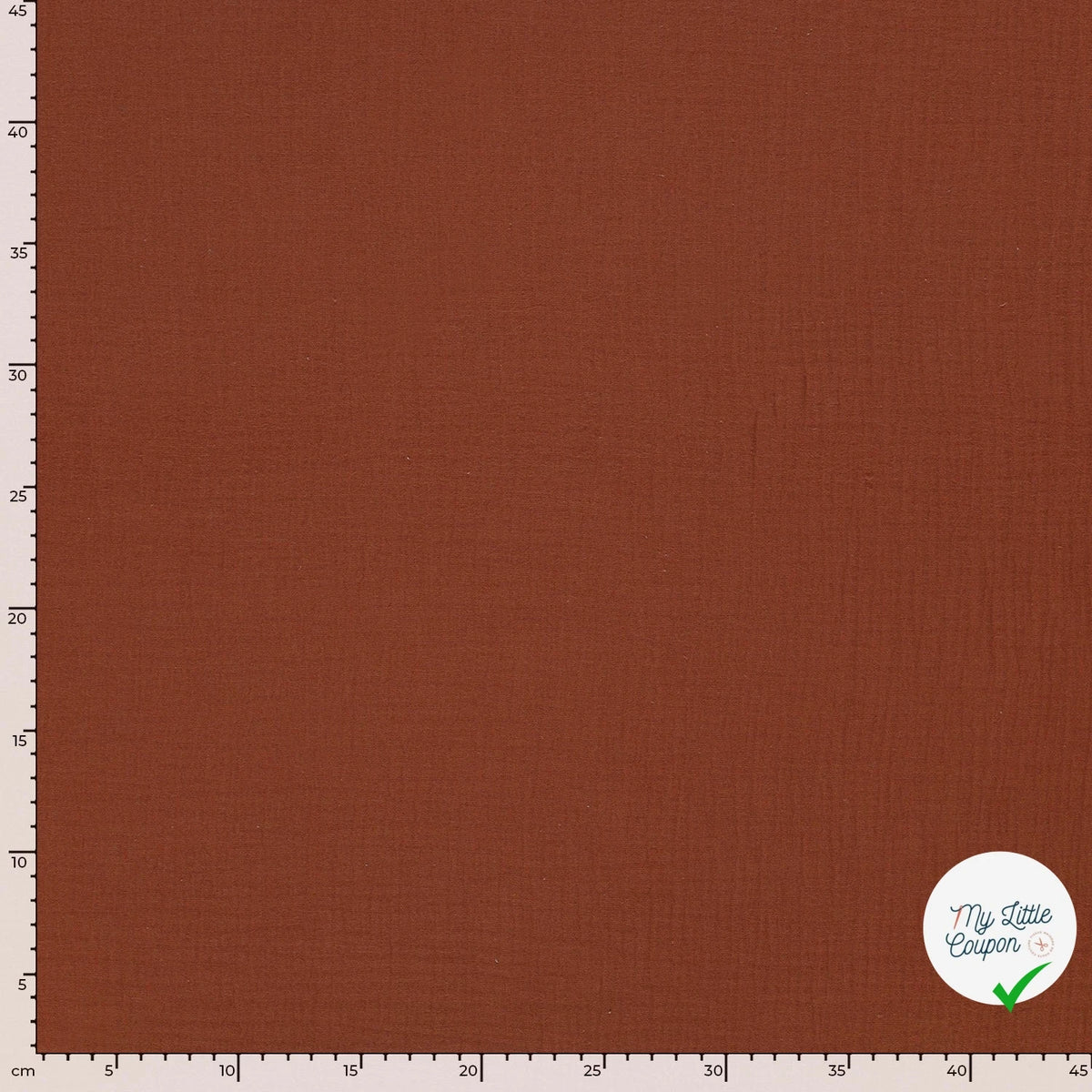 DOUBLE GAZE DE COTON UNIE ROUILLE - My Little Coupon