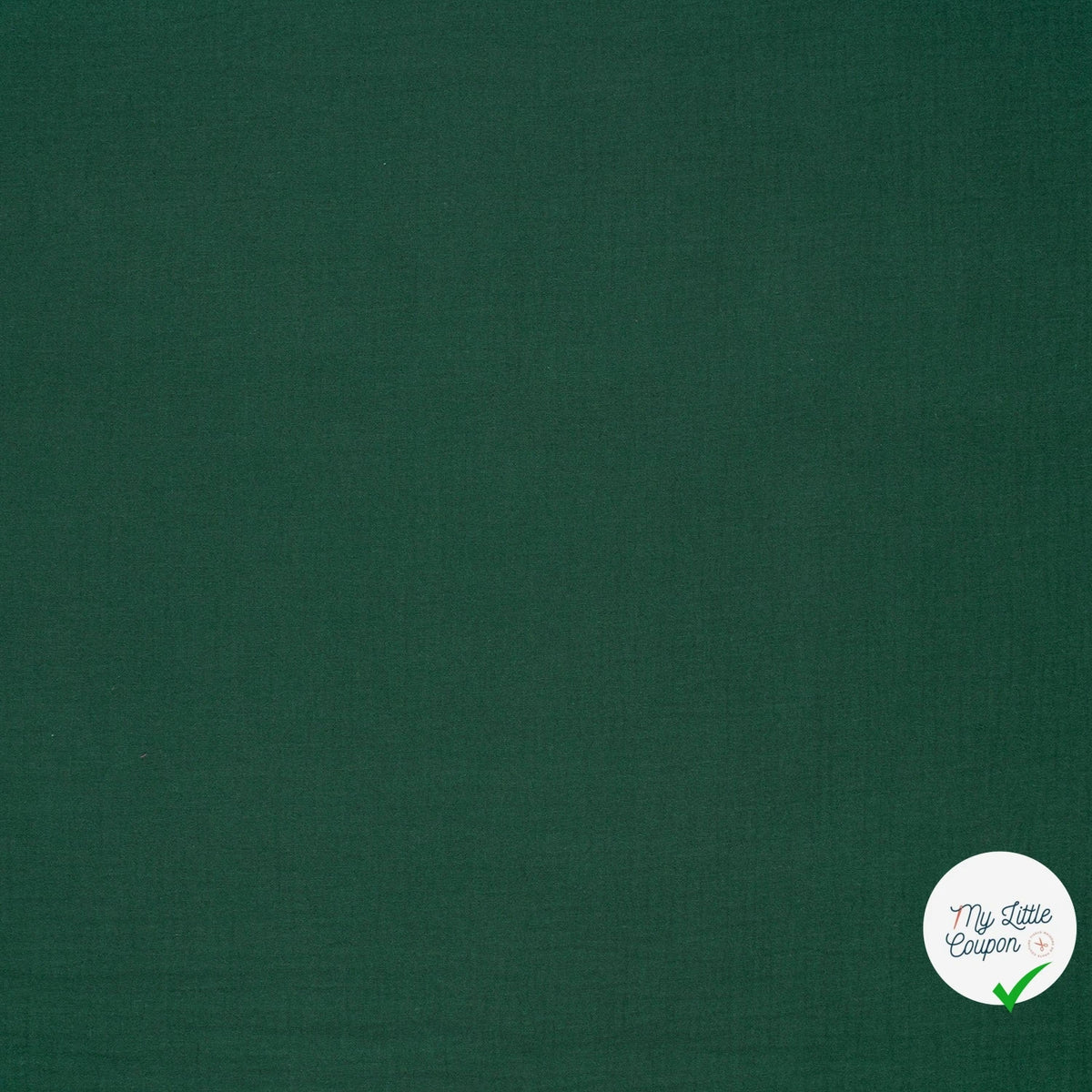 Double gaze de coton unie vert foncé