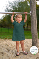 Double gaze de coton unie vert foncé