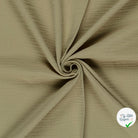 Double gaze de coton unie vert olive