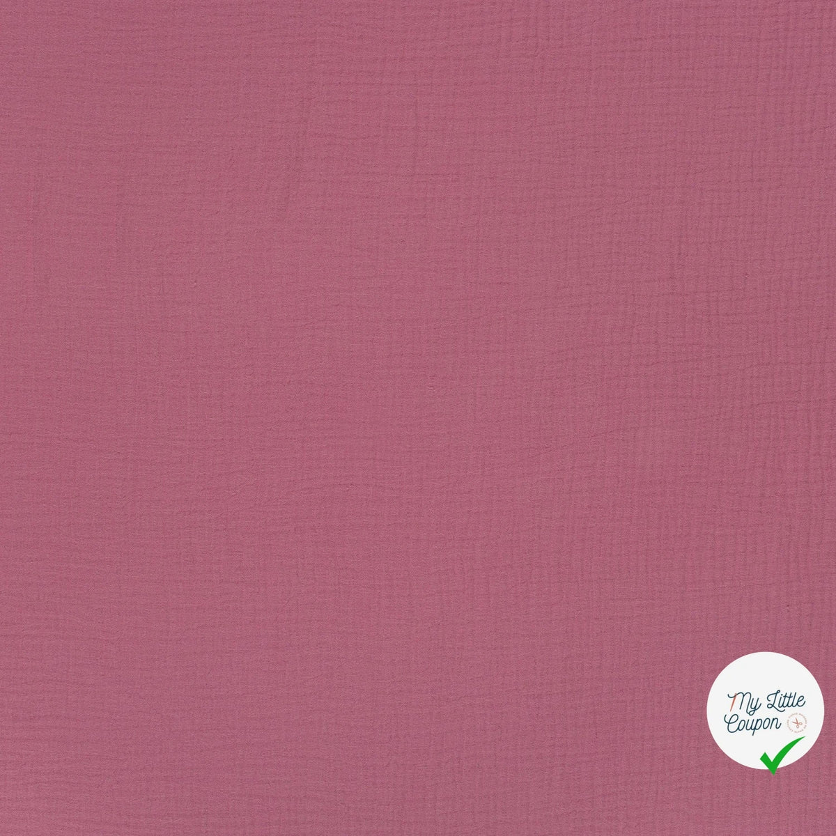 Double gaze de coton unie vieux rose