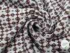 DOUBLE JACQUARD VINTAGE BLEU ET MAUVE - My Little Coupon - tissu - coudre