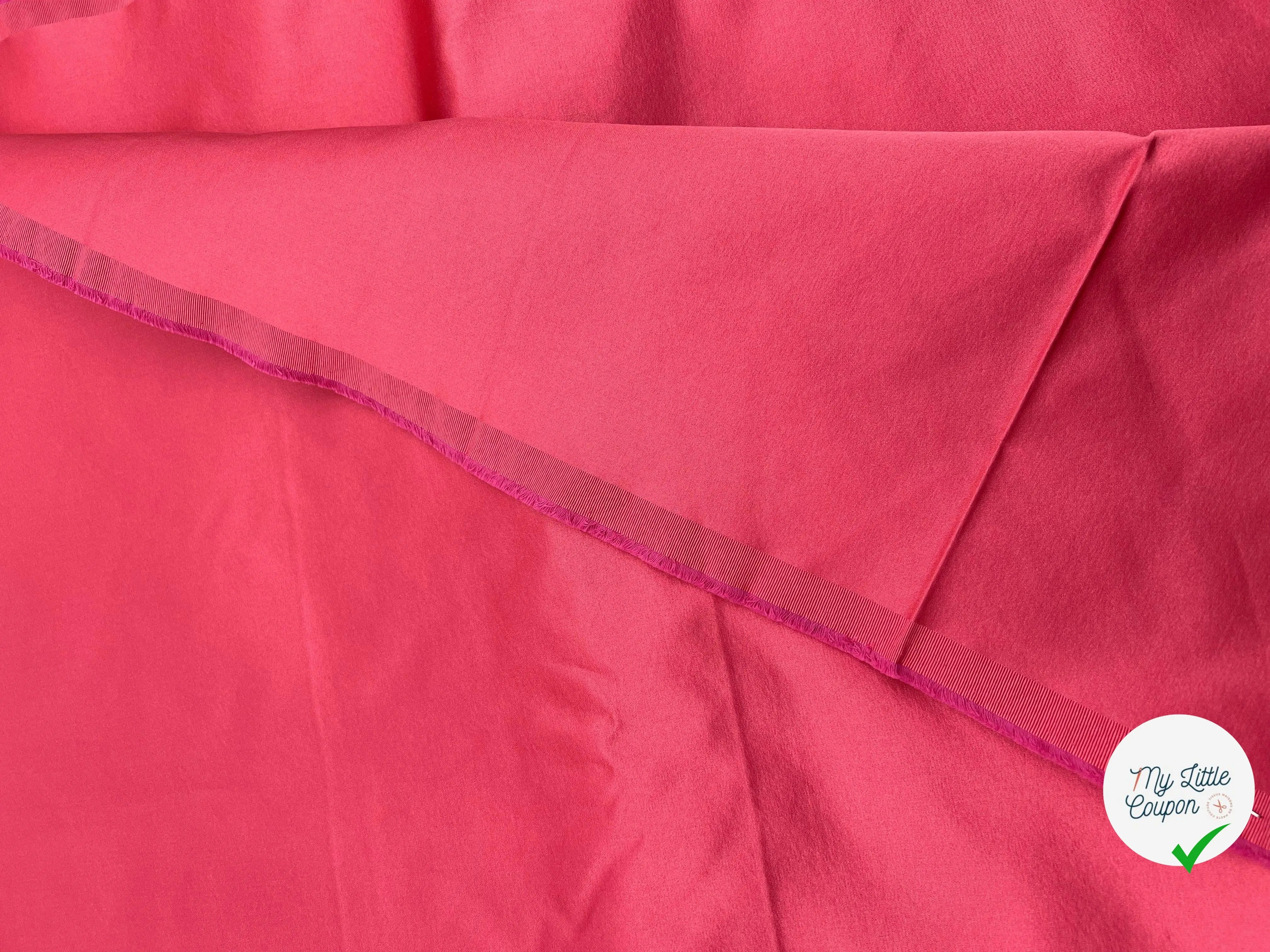 DOUBLE SATIN CUIR HAUTE COUTURE FUCHSIA - My Little Coupon - tissu - coudre