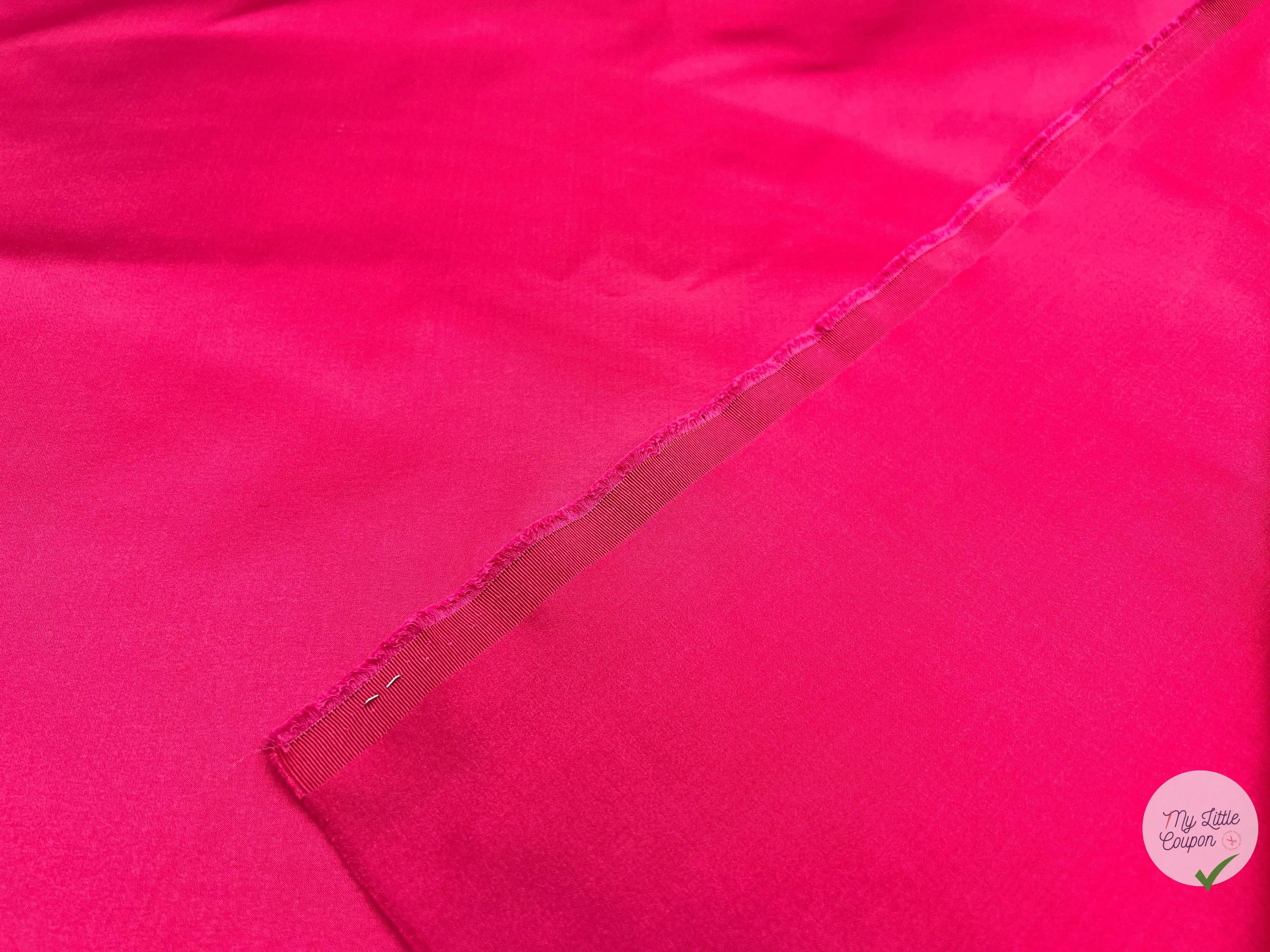 DOUBLE SATIN CUIR HAUTE COUTURE ROSE TYRIEN - My Little Coupon - tissu - coudre