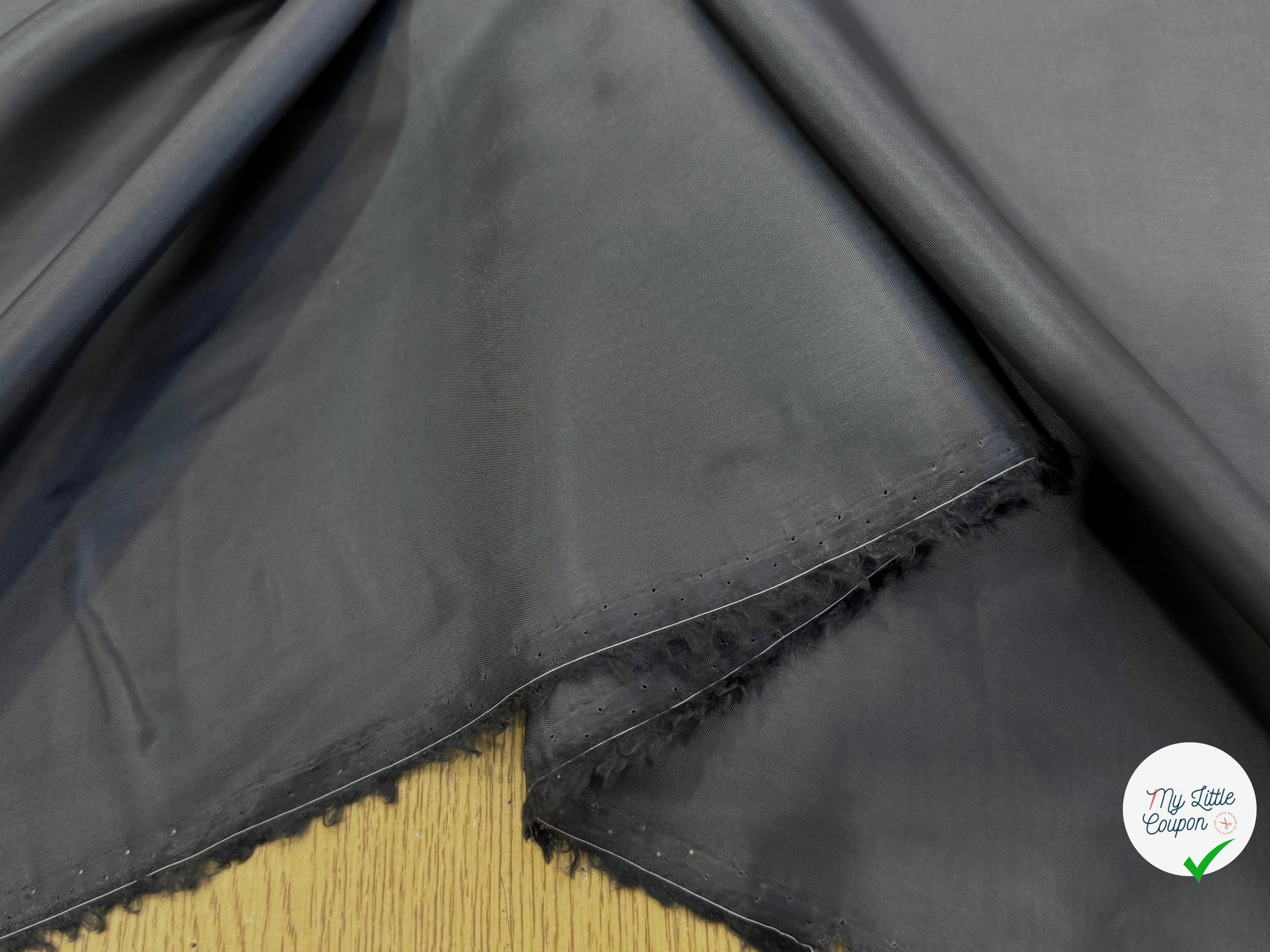 DOUBLURE 100% CUPRO ULTRA FINE GRIS FONCÉ LISSE - My Little Coupon