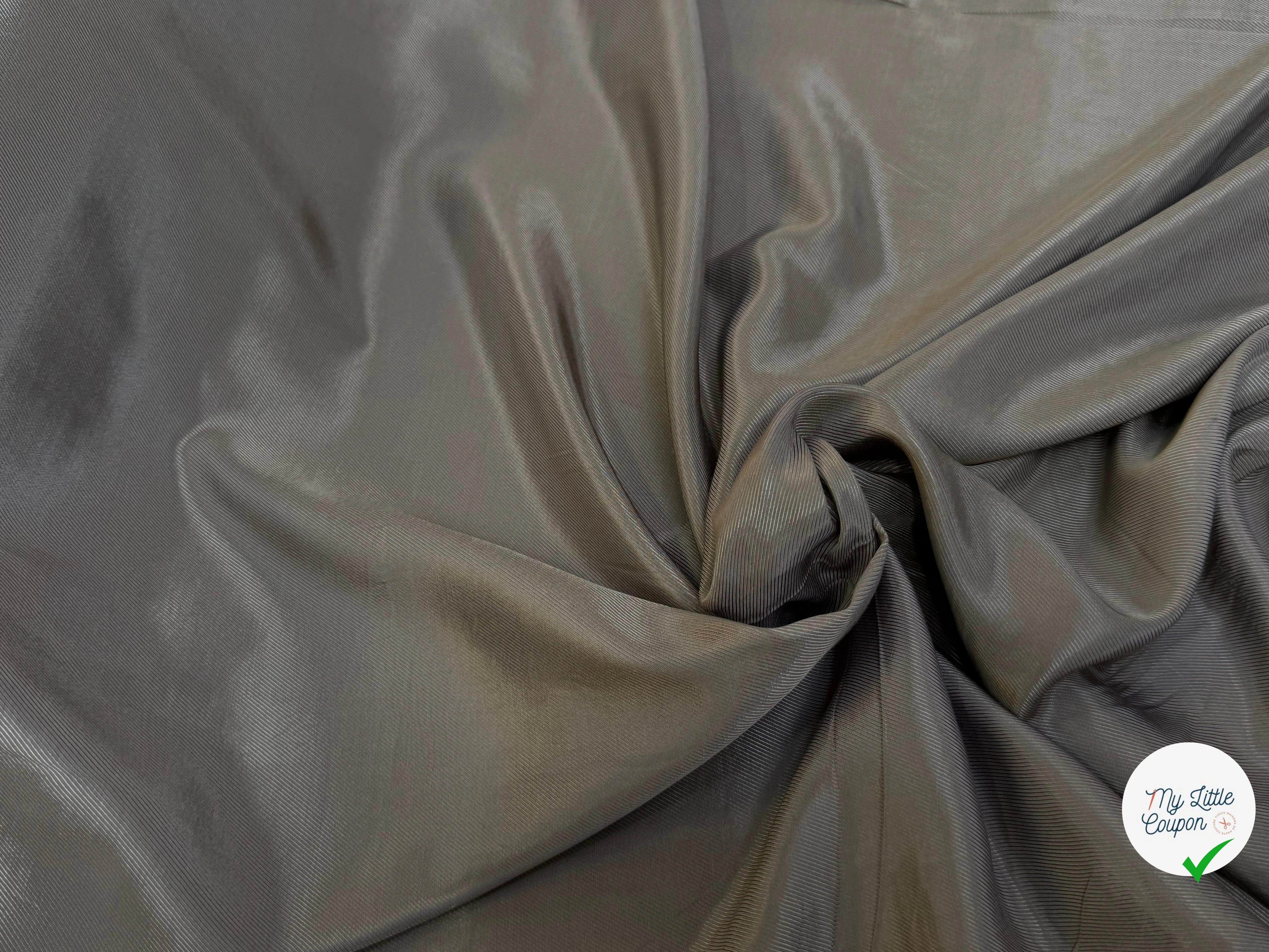 DOUBLURE 100% VISCOSE DRILL BEIGE MARRONNÉ - My Little Coupon