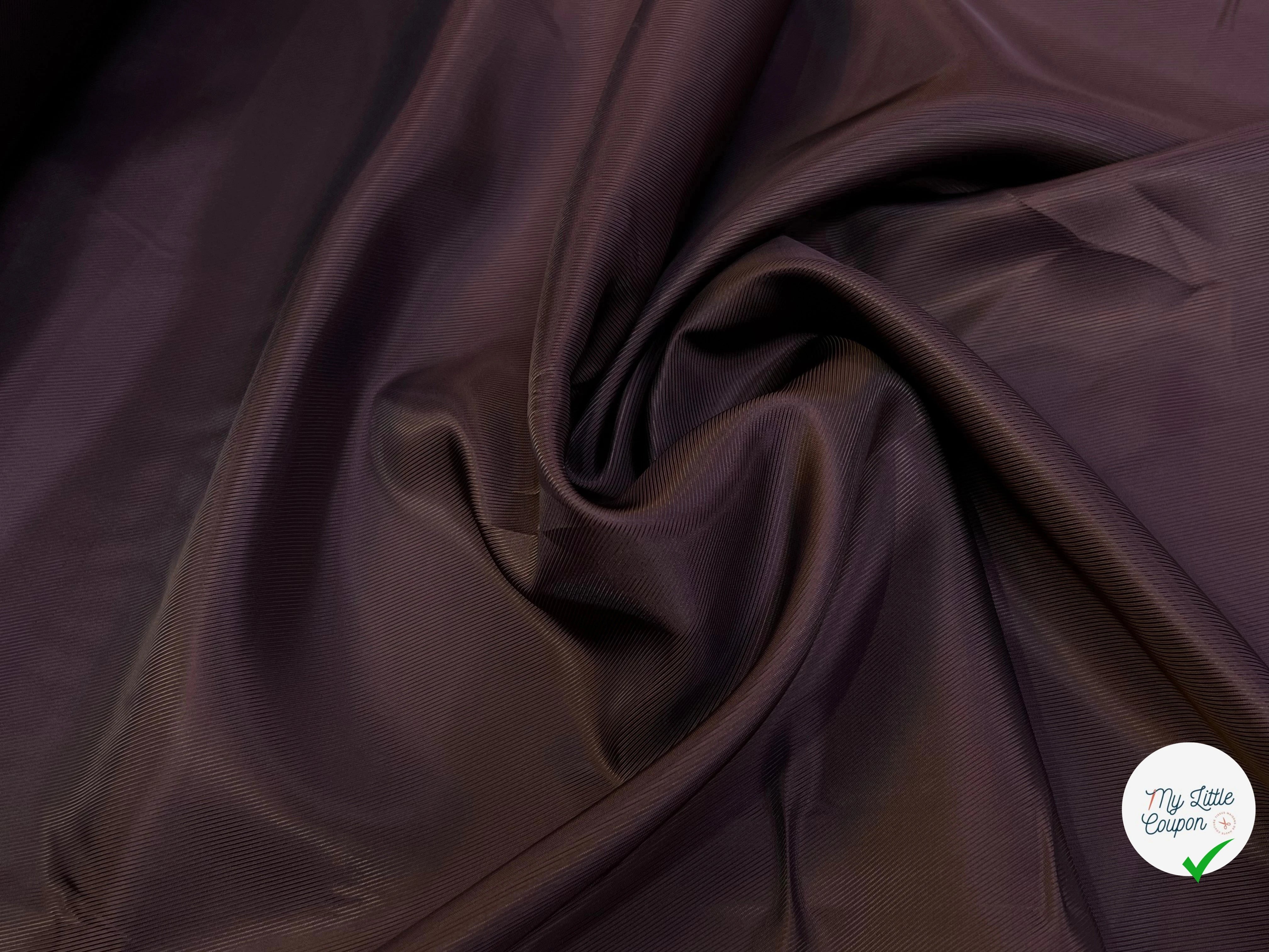 DOUBLURE 100% VISCOSE DRILL MARRON BORDEAUX - My Little Coupon