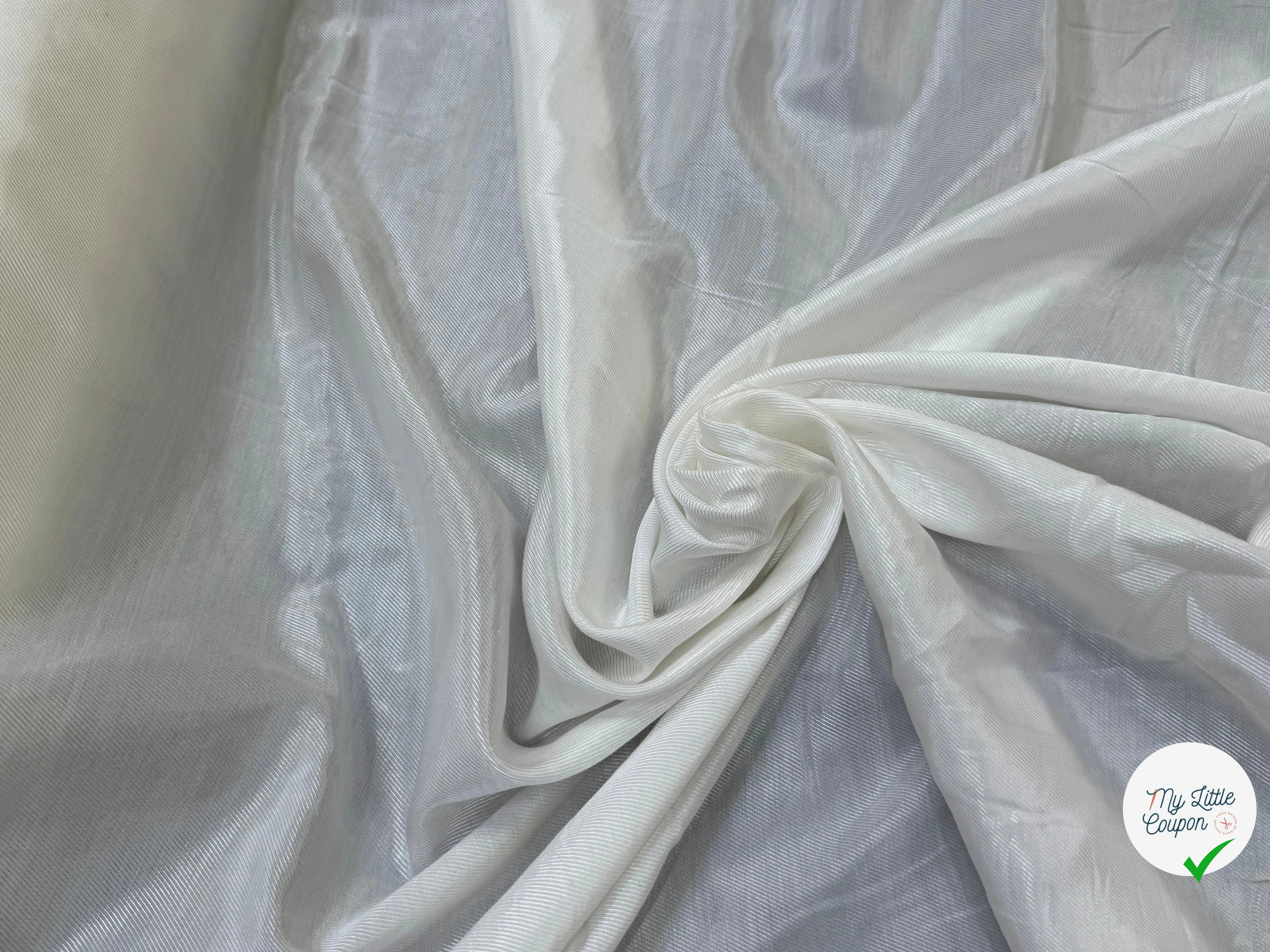 DOUBLURE 100% VISCOSE DRILL SOFT ECRU - My Little Coupon