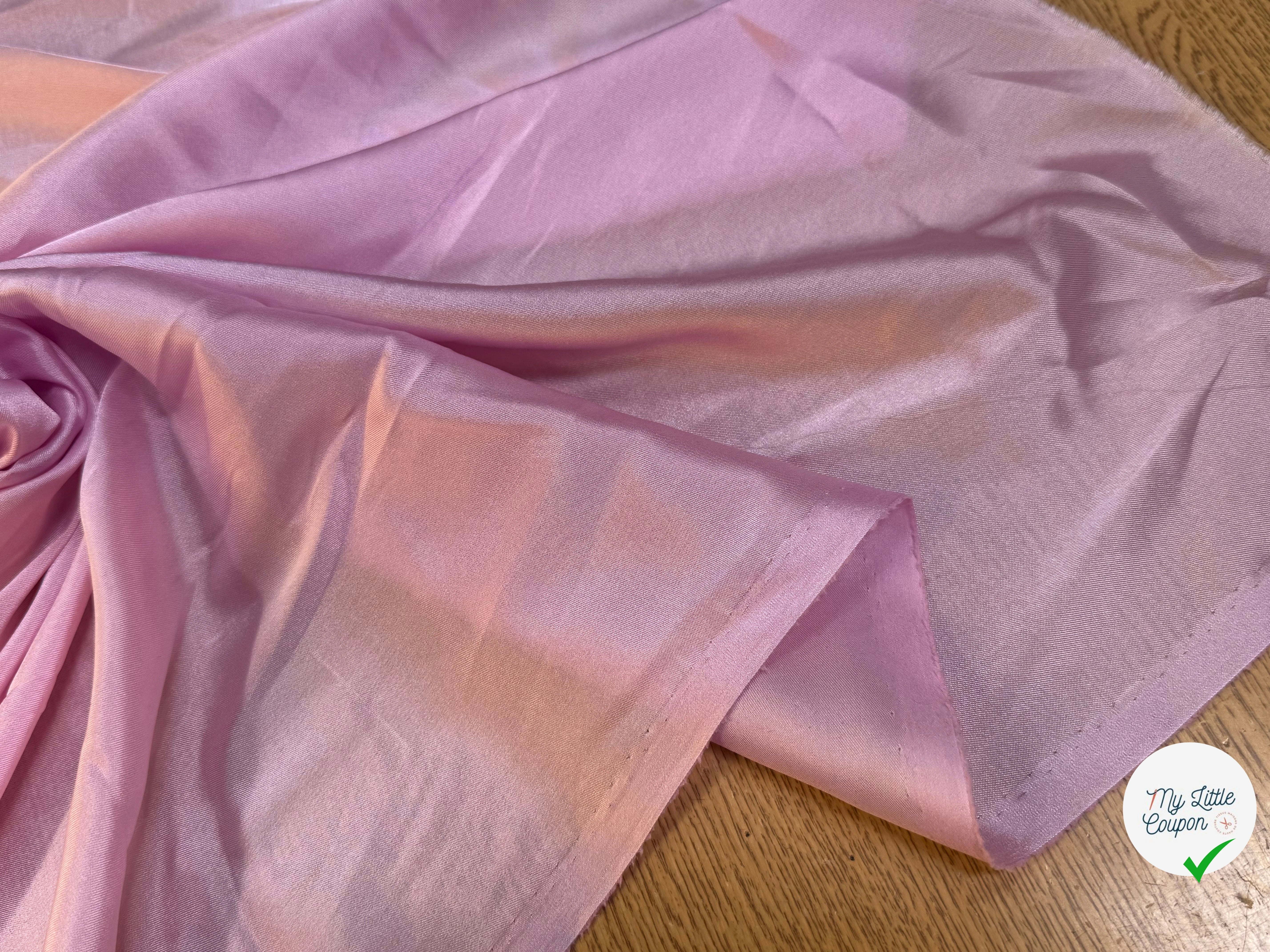 DOUBLURE 62% ACETATE SATINÉE STRETCH BARBE À PAPA - My Little Coupon
