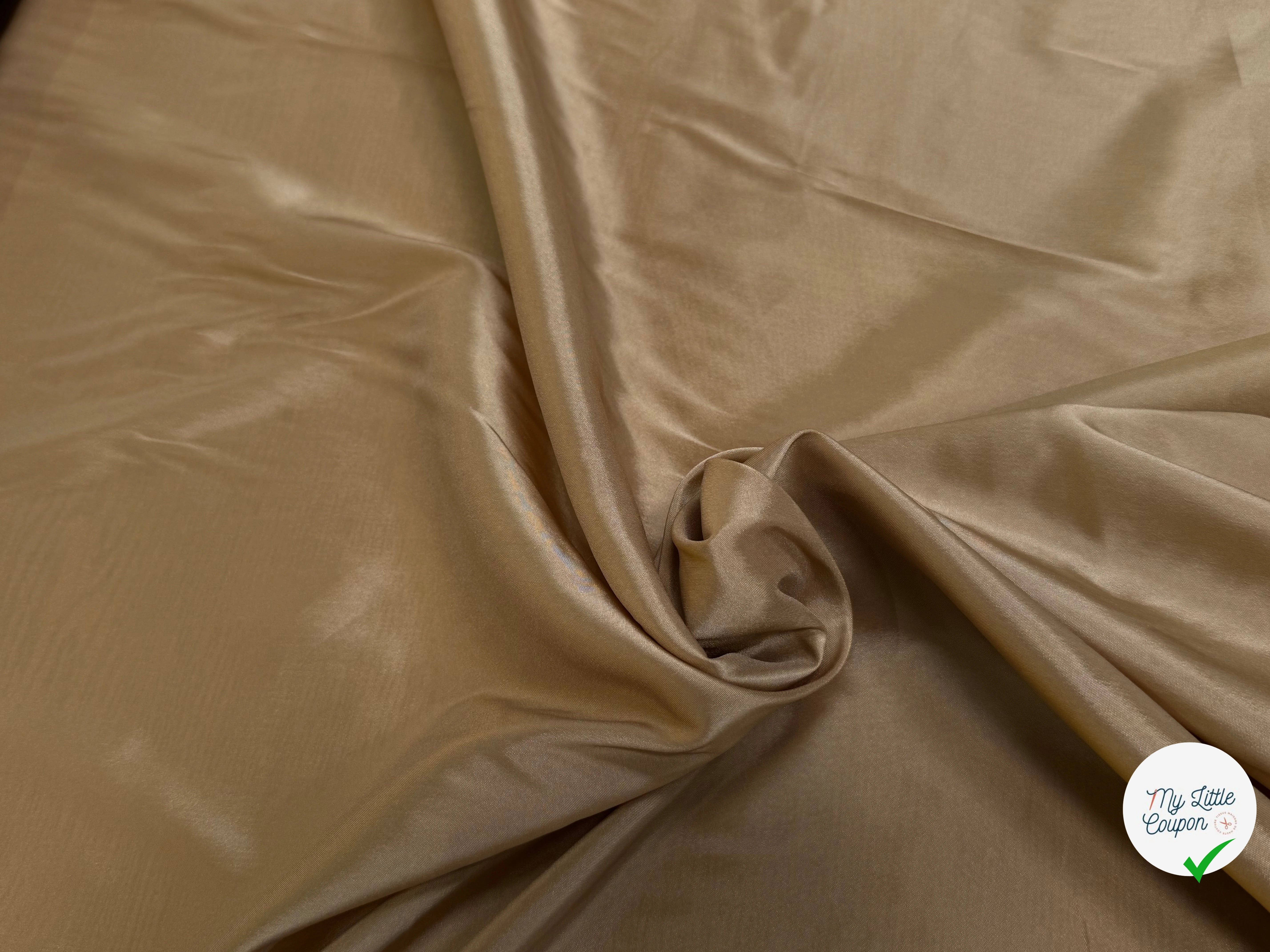 DOUBLURE 62% ACETATE STRETCH LÉGÈREMENT SATINÉE TAUPE - My Little Coupon