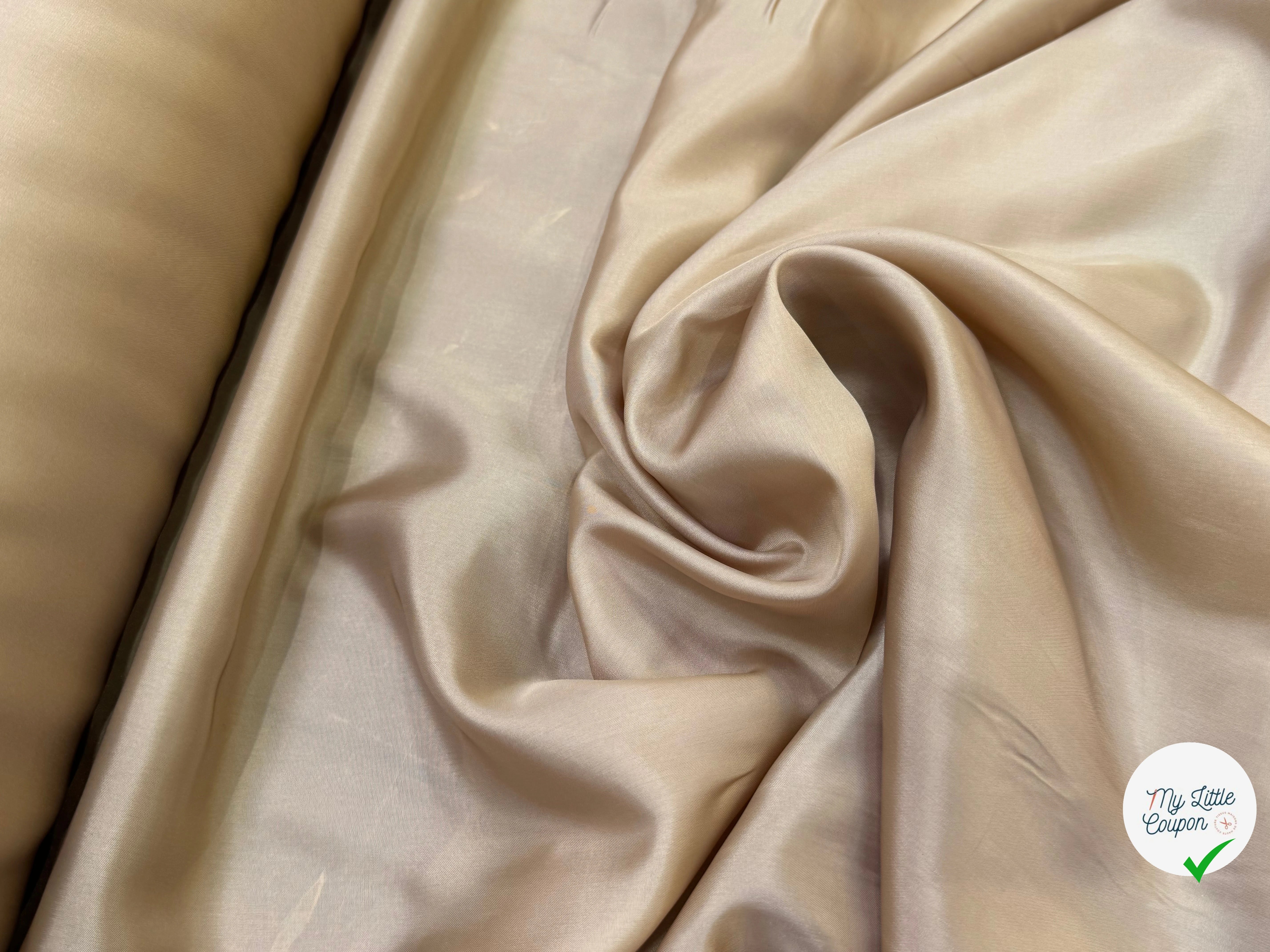 DOUBLURE 80% VISCOSE LISSE BEIGE CREME - My Little Coupon