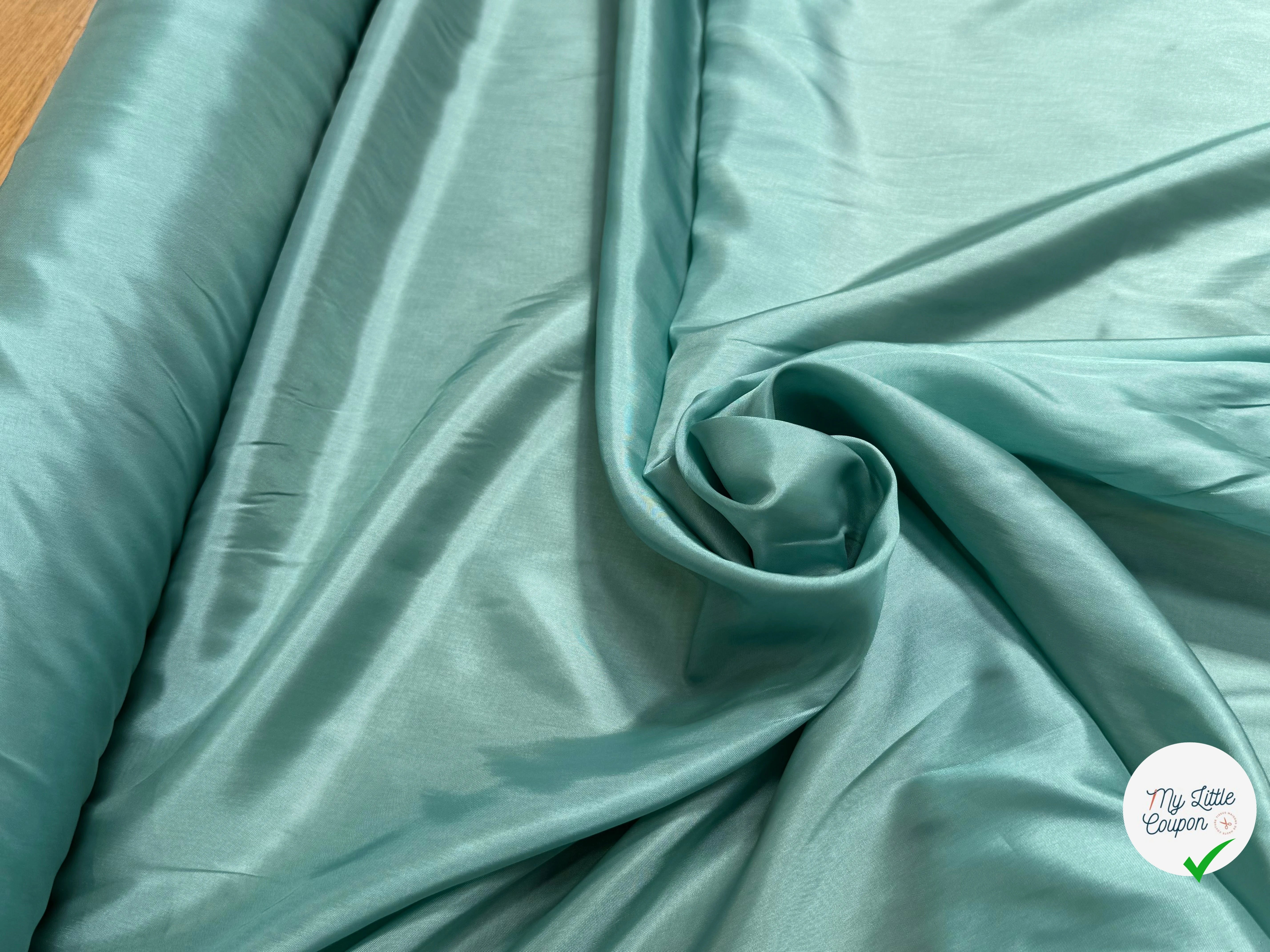 DOUBLURE ACETATE CUPRO SATINÉE VERT VENITIAN 38% CUPRO - My Little Coupon