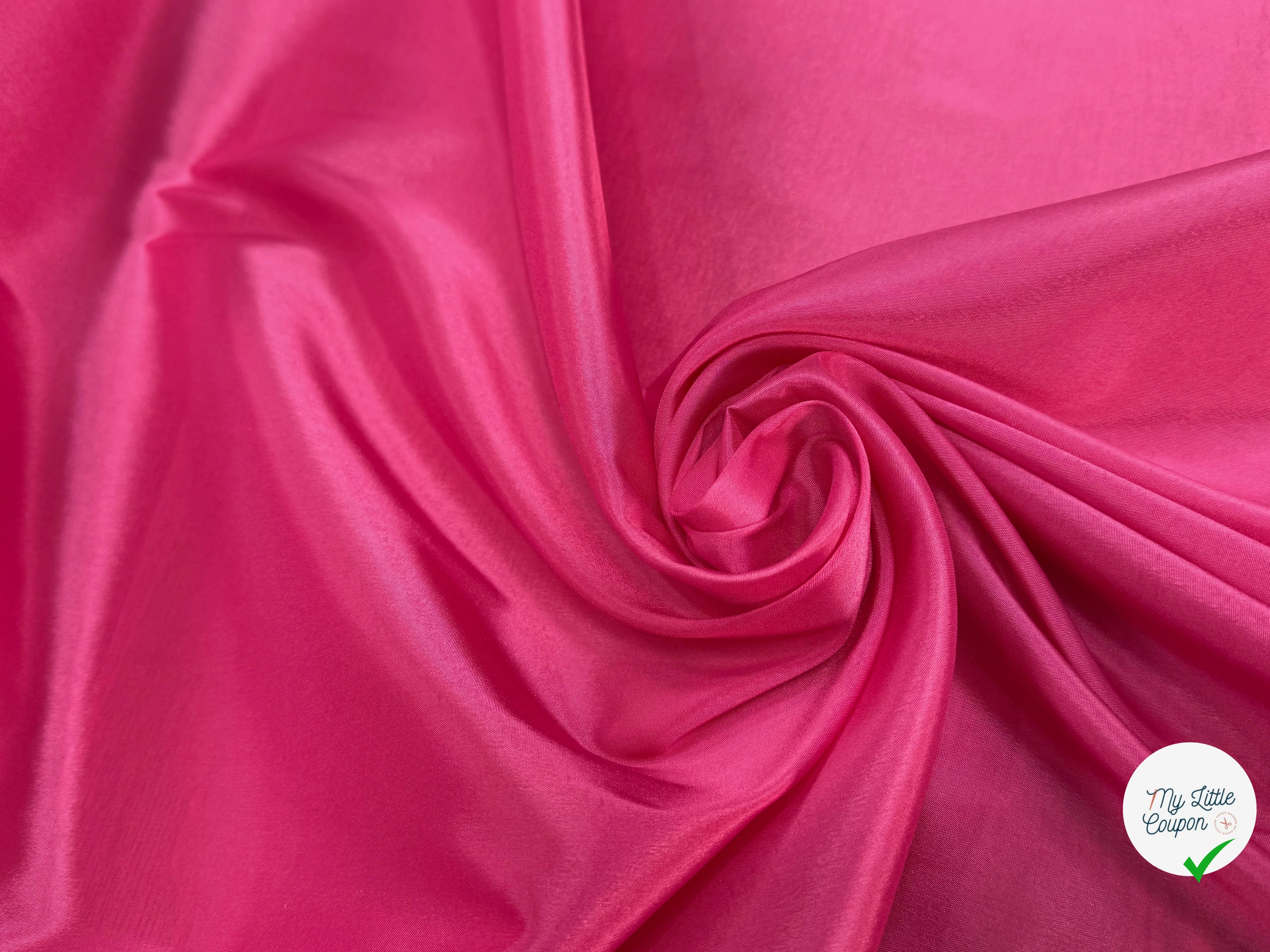 DOUBLURE ACÉTATE FINE FUSHIA 68% ACÉTATE STRETCH - My Little Coupon