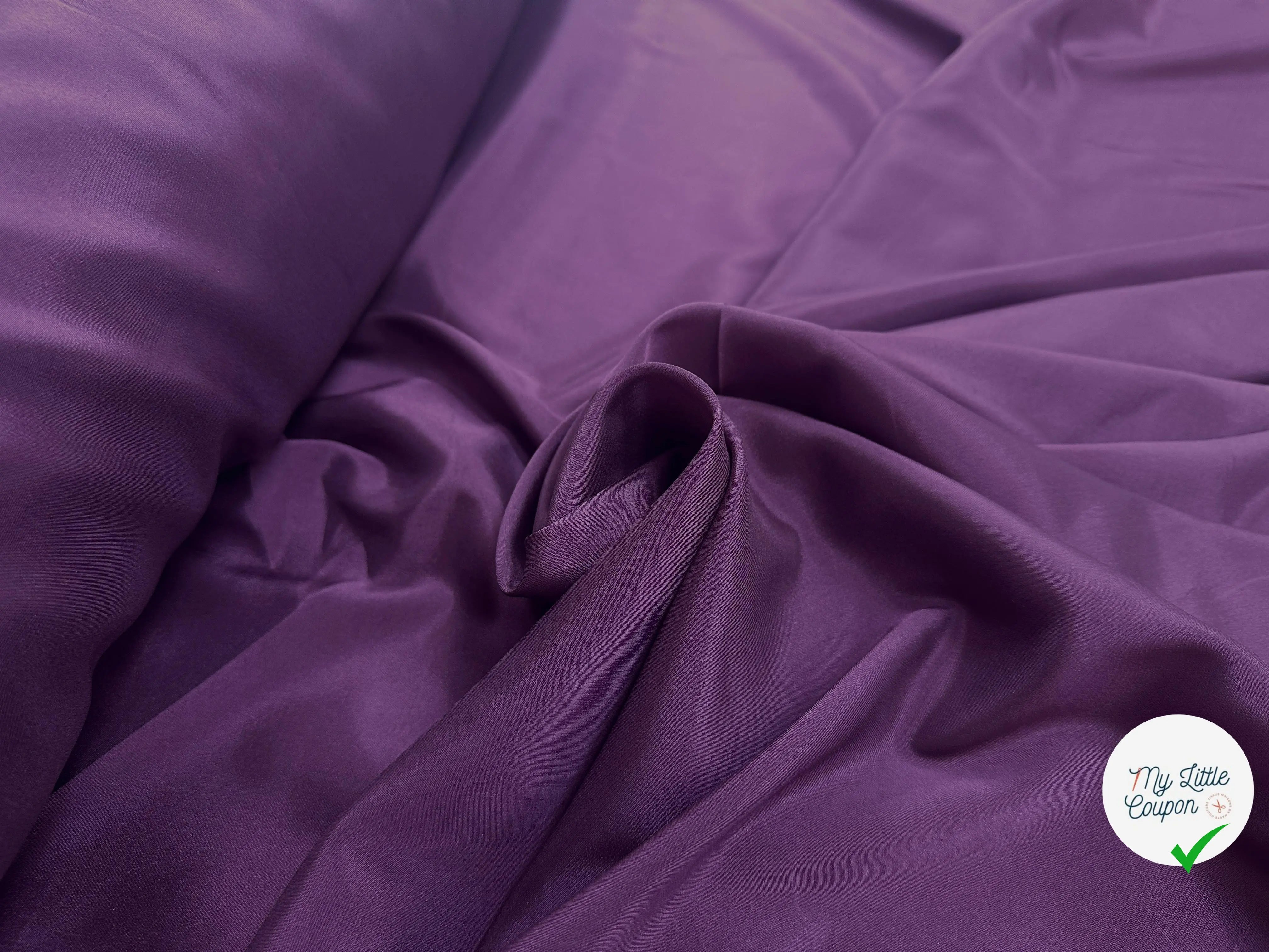 DOUBLURE ACETATE TAFFETAS AUBERGINE - My Little Coupon