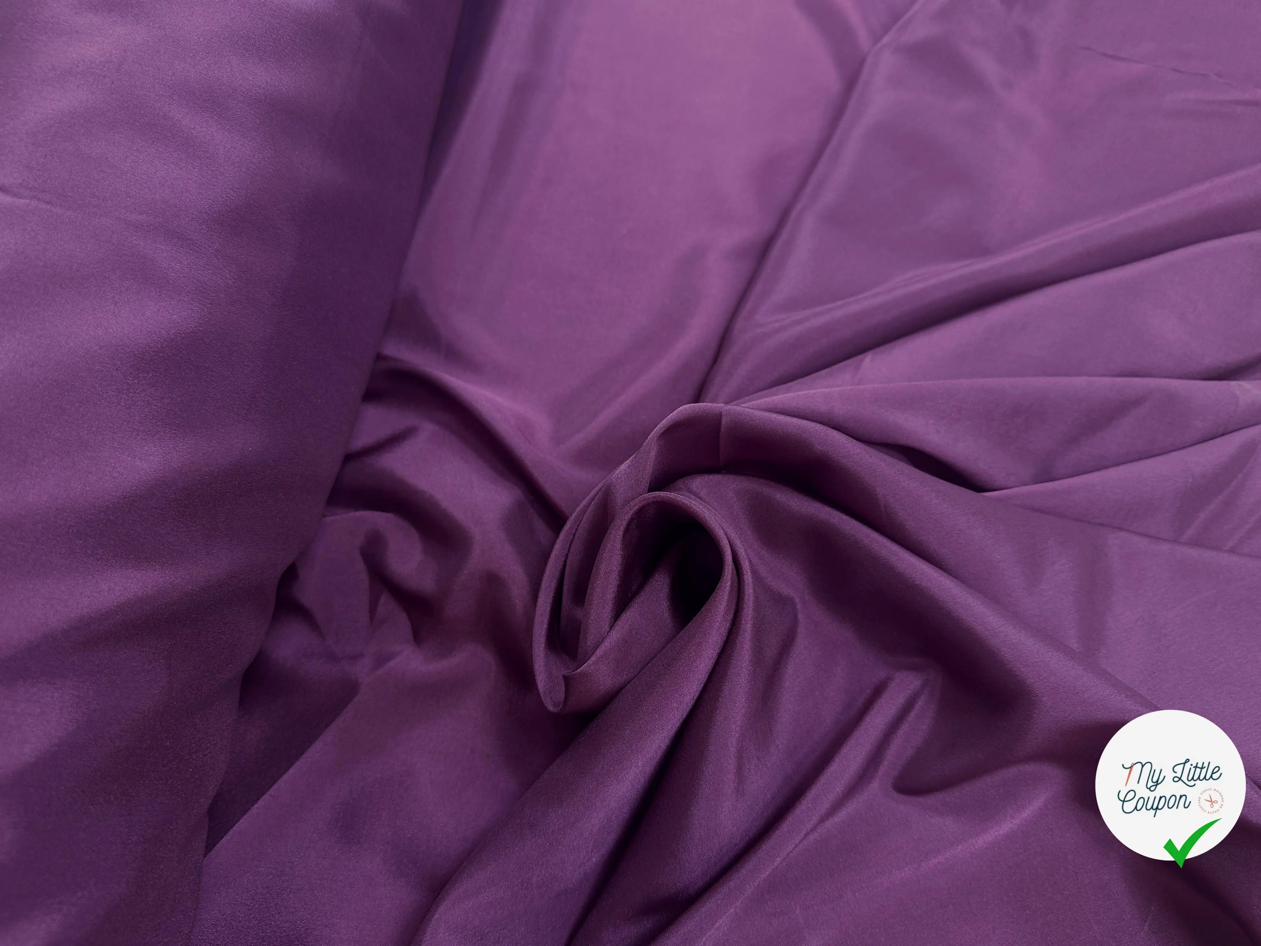 DOUBLURE ACETATE TAFFETAS AUBERGINE - My Little Coupon