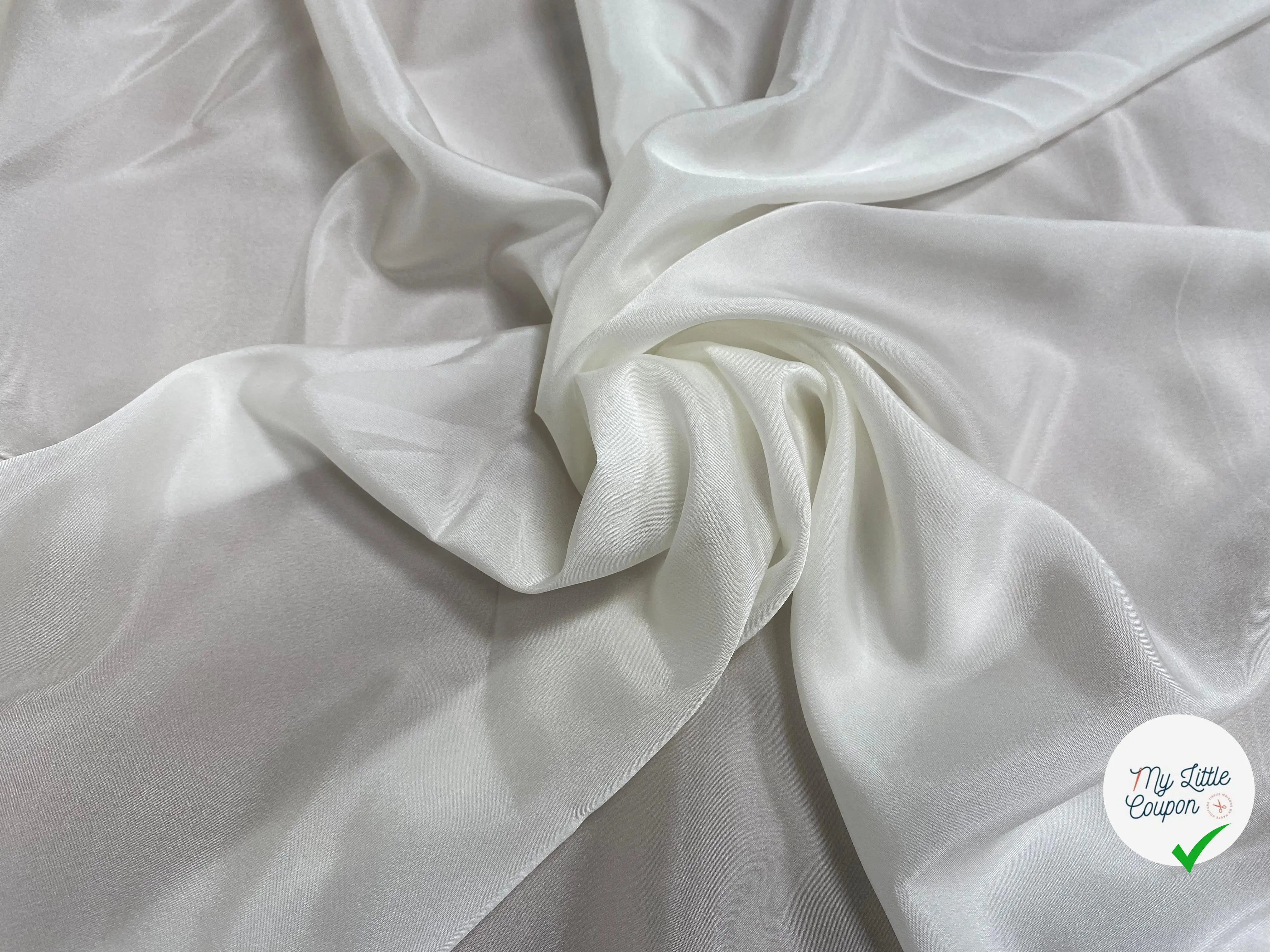 DOUBLURE ACETATE TAFFETAS BLANC CASSÉ - My Little Coupon