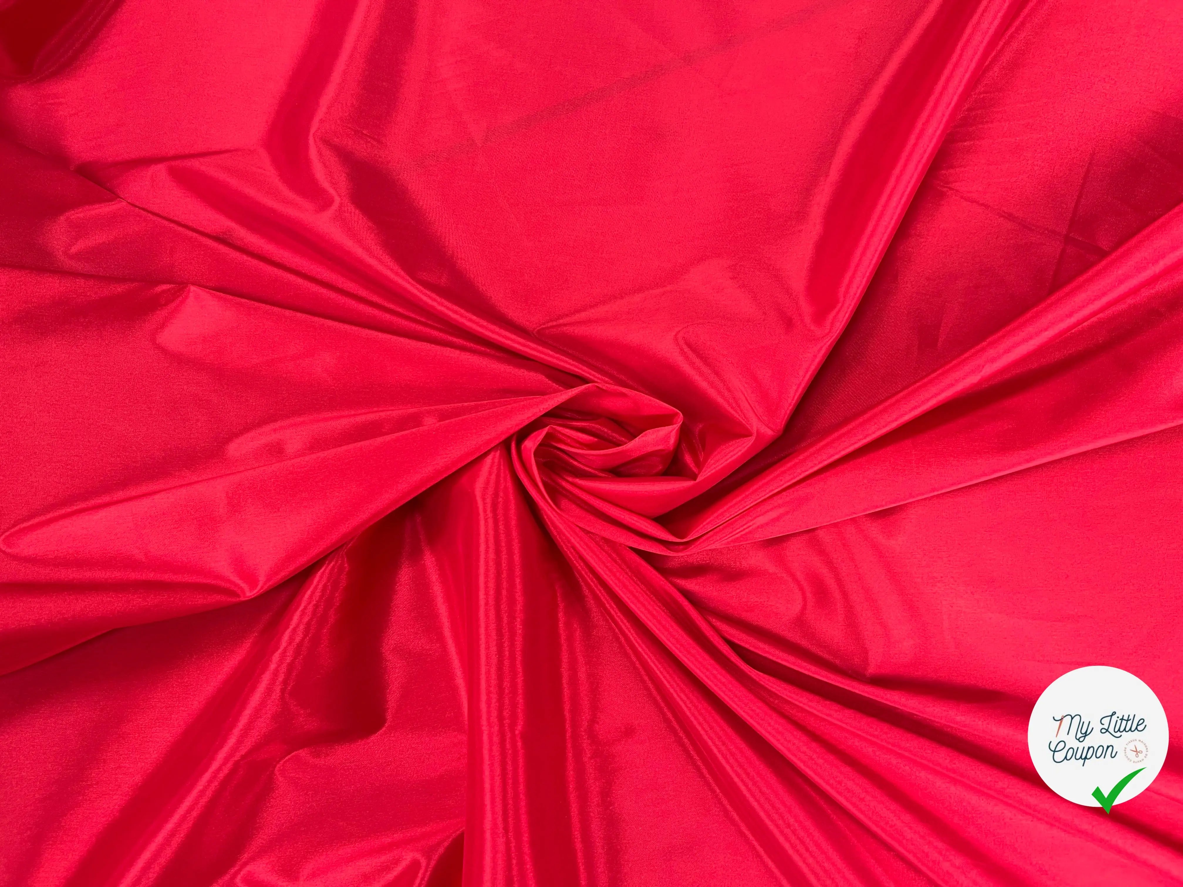 DOUBLURE ACETATE TAFFETAS ROUGE - My Little Coupon