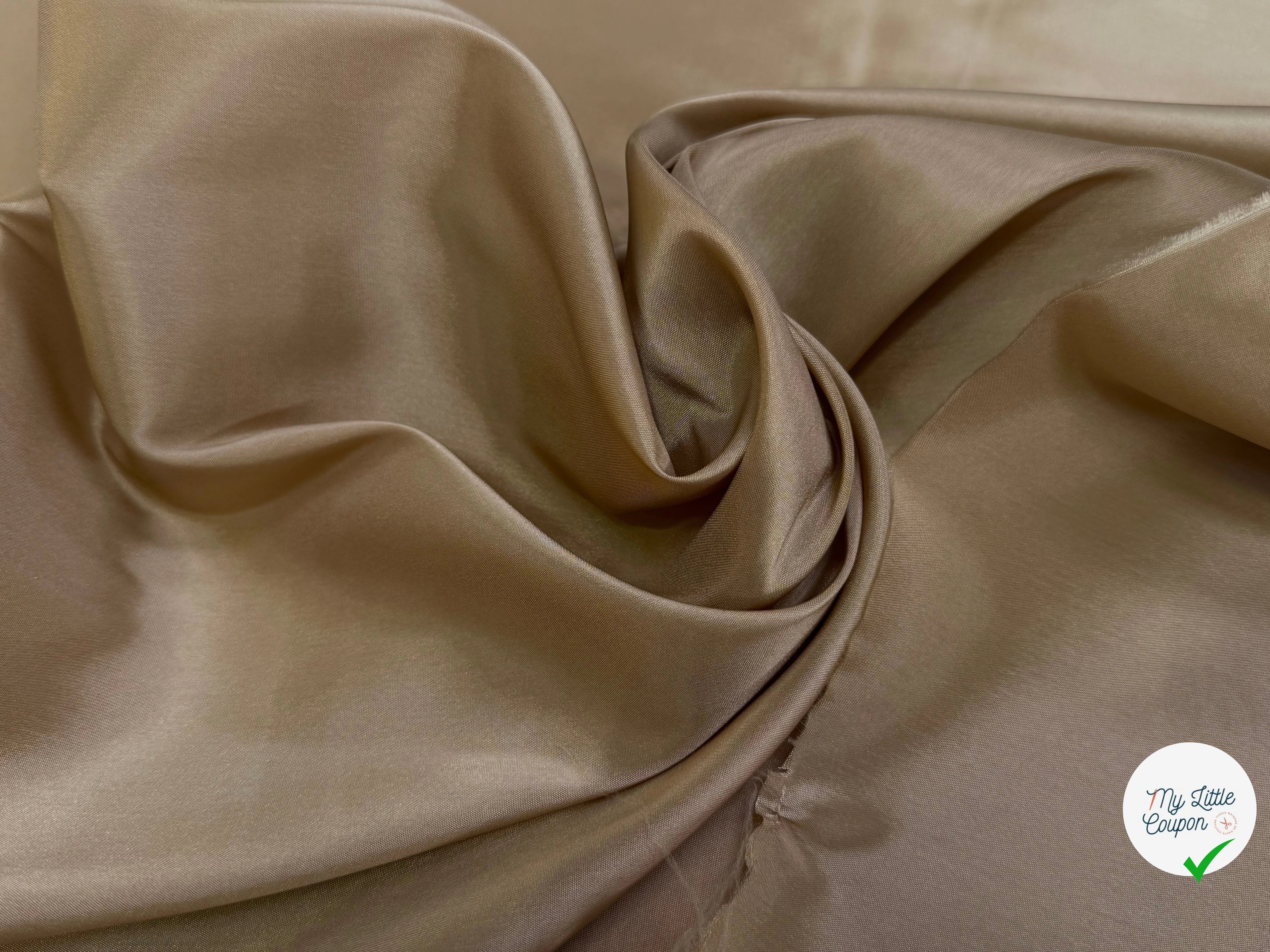 DOUBLURE BEIGE MARRONNÉ LÉGÈREMENT SATINÉE - My Little Coupon